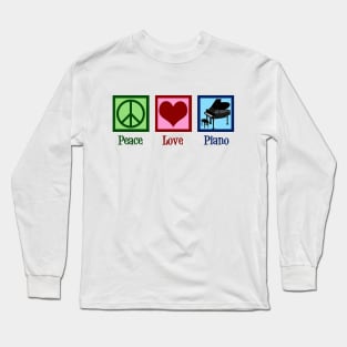 Peace Love Piano Long Sleeve T-Shirt